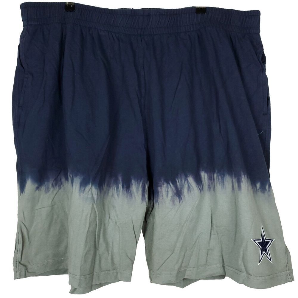 Dallas Cowboys Mitchell & Ness 3XL XXXL NFL Shorts Navy Gray Dip Dye Cotton NWT‎